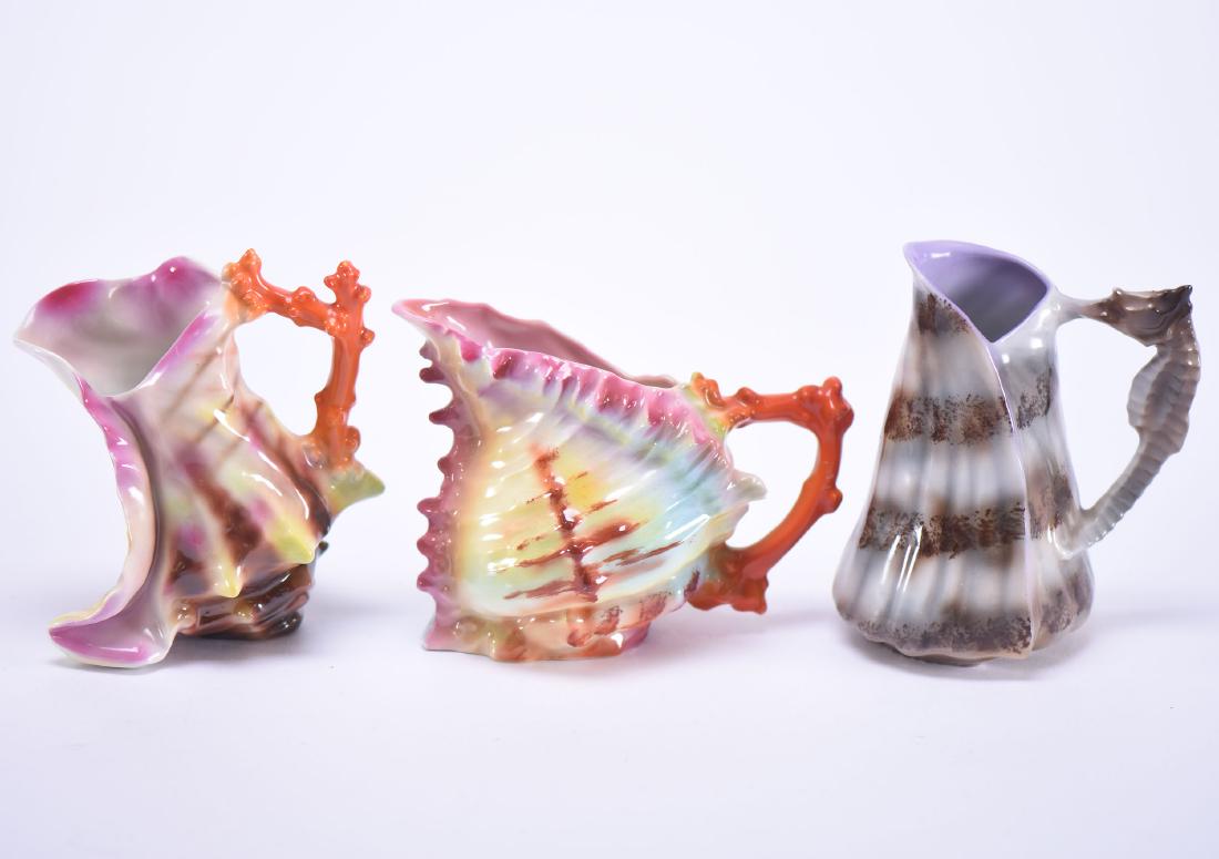 (3) Figural Shell Creamers (1 of 3)