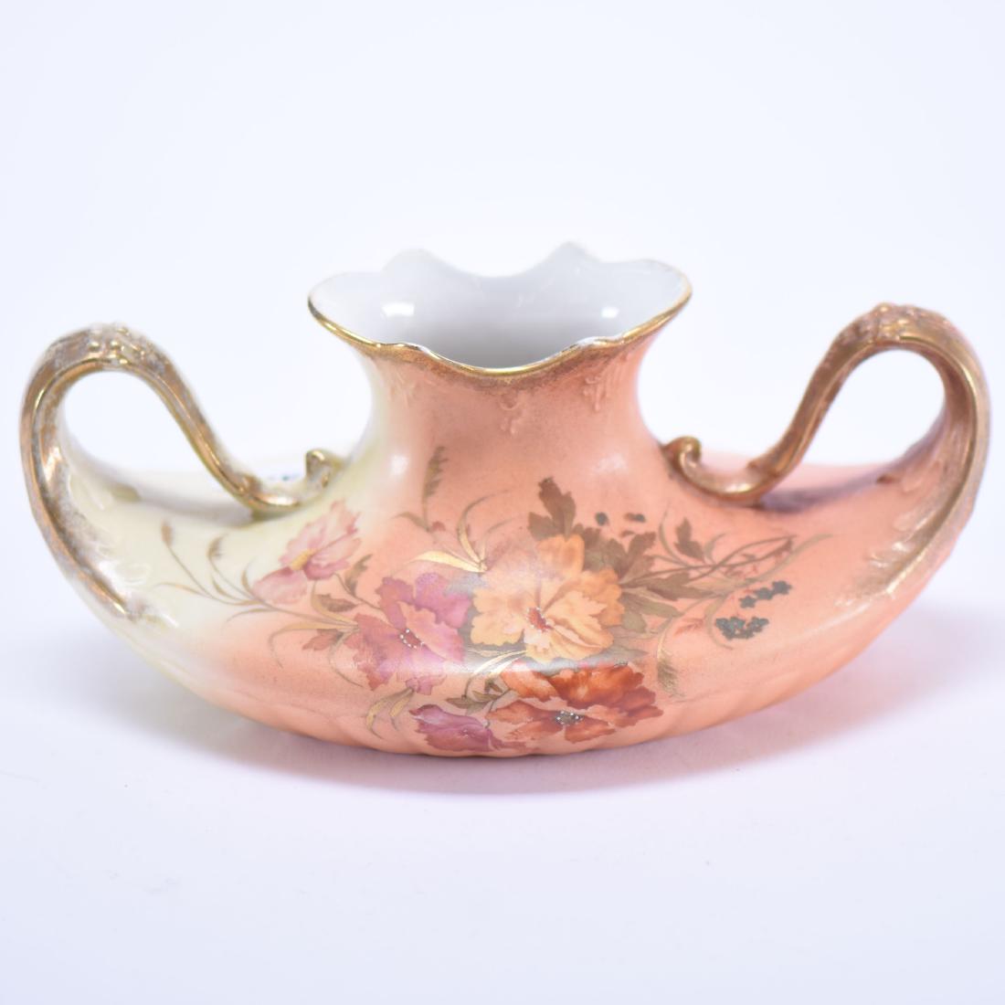 Two-Handled Vase - Marked Royal Saxe - 3.5" X 8" (1 of 3)