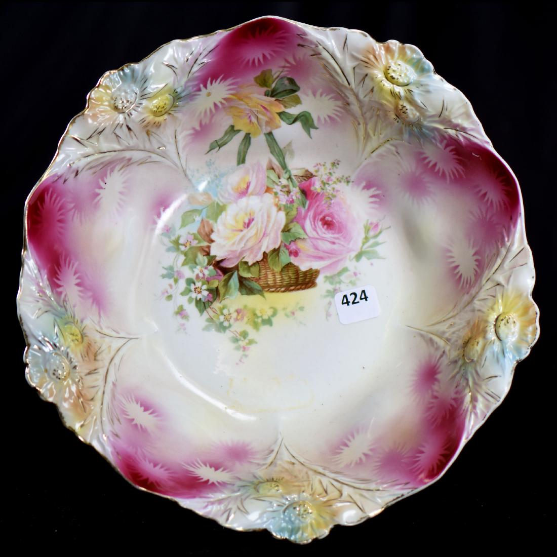 Bowl - Unmarked Prussia - 10.75" (1 of 2)