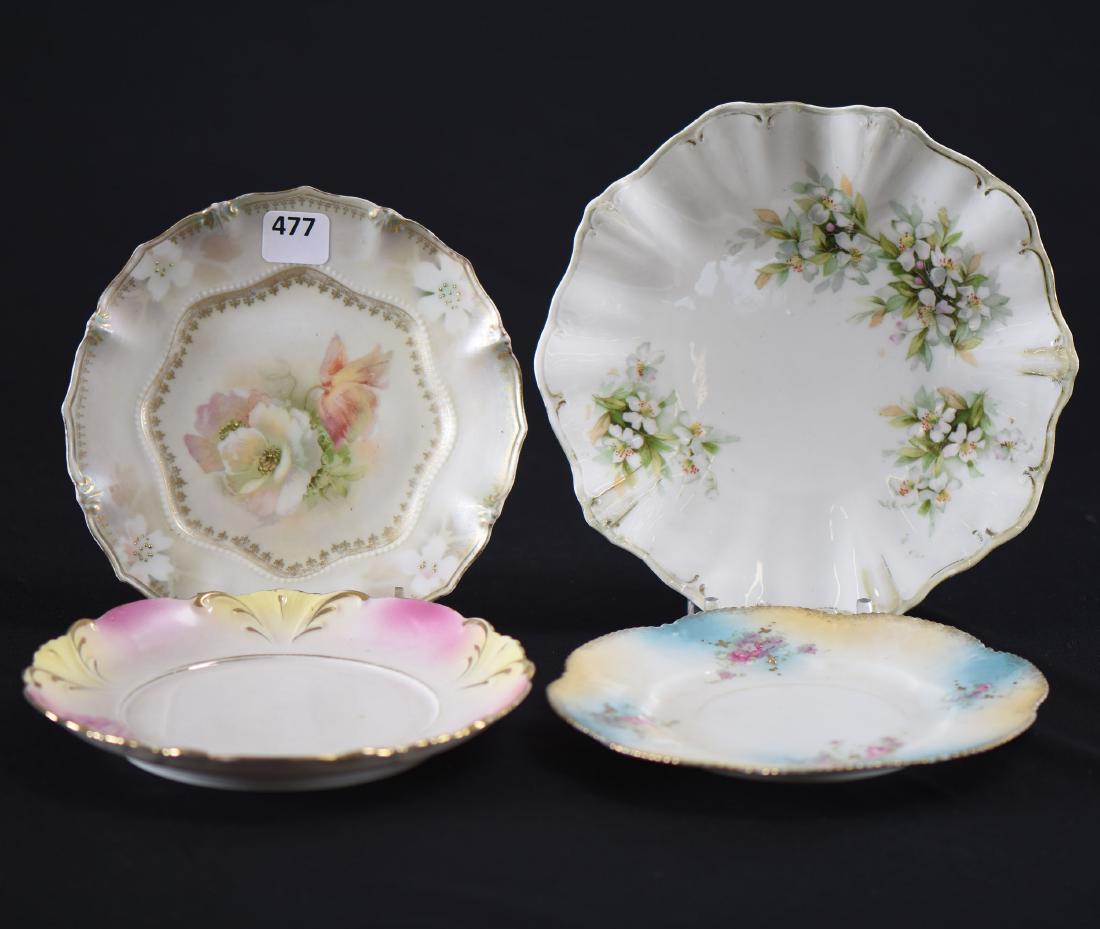 (4) Small Plates - (2) Marked R.S.Prussia (1 of 2)