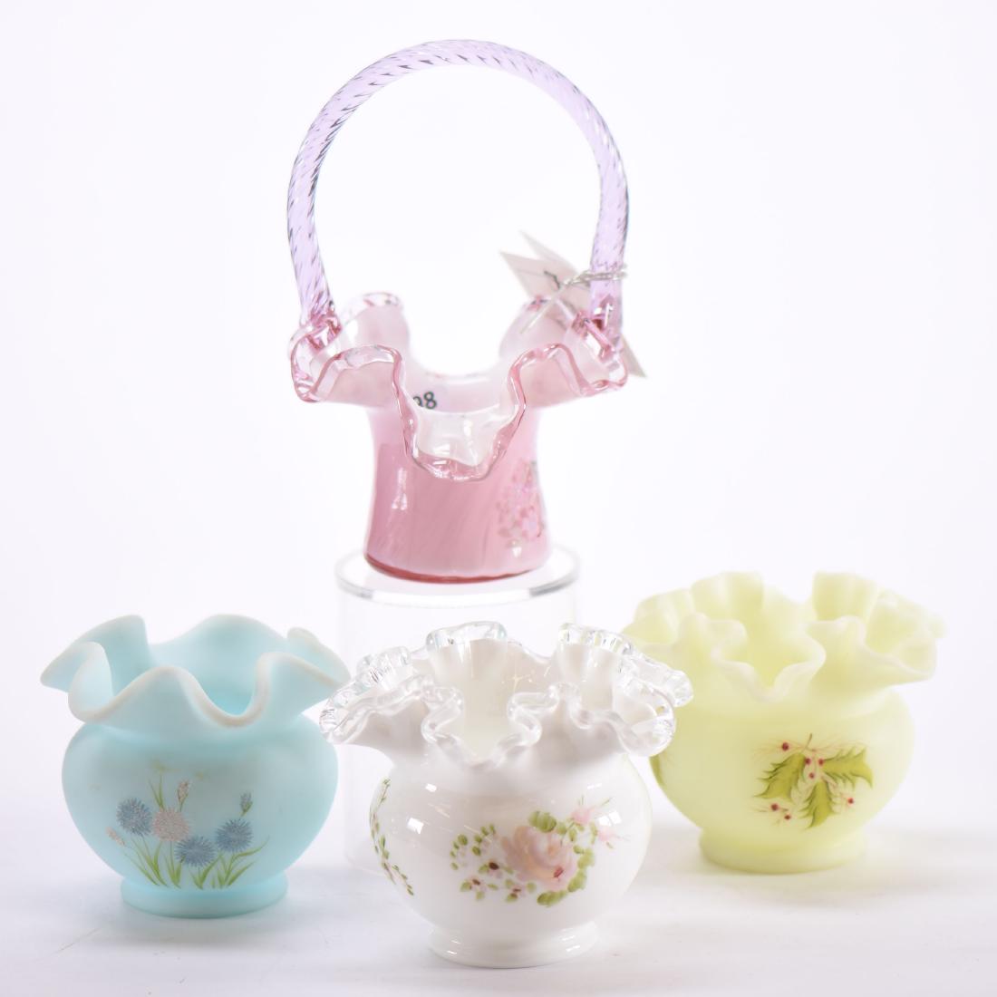 (4) Modern Fenton Art Glass Items (1 of 3)