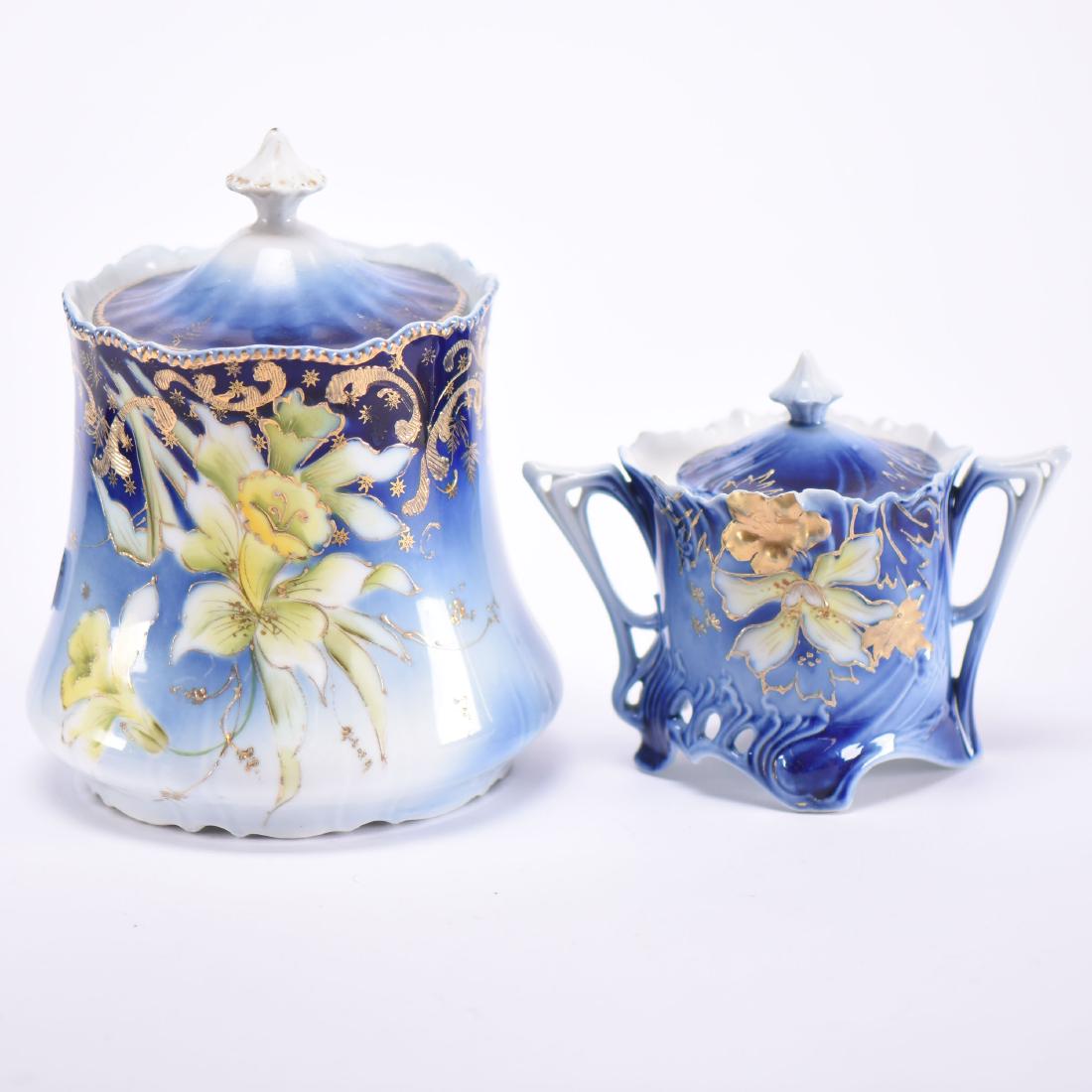 (2) Unmarked R.S.Prussia Cobalt Blue Items (1 of 2)