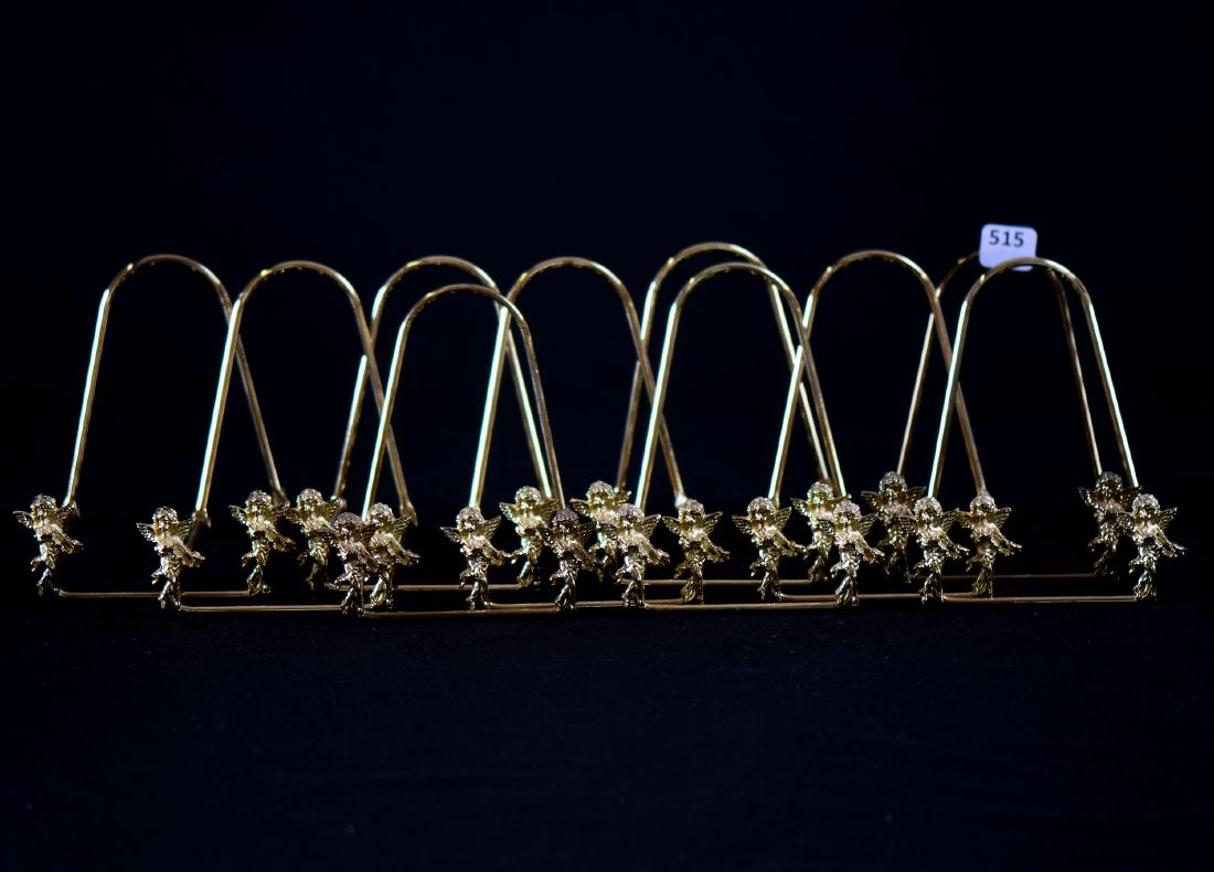 (10) Metal Plate and Bowl Racks with Cherub Decor (1 of 2)