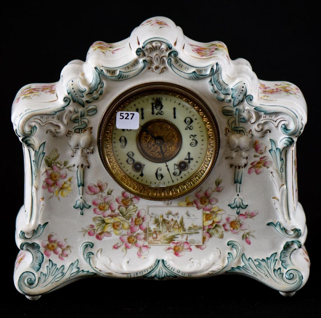 Mantel Clock - Royal Bonn Style - 10.5" X 11.5" (1 of 4)