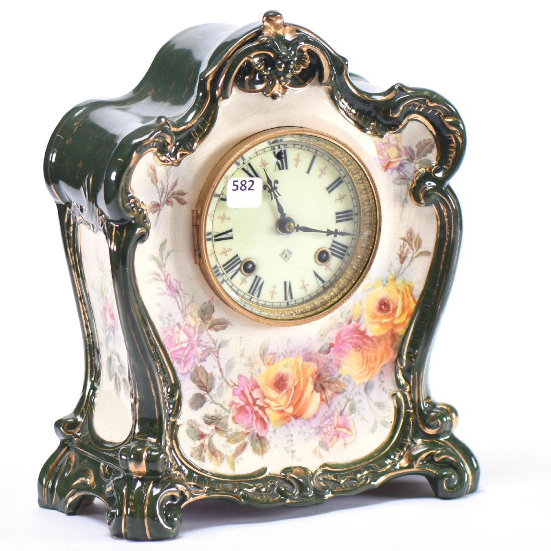 Royal Bonn Mantel Clock - 11.5" X 10" (1 of 2)