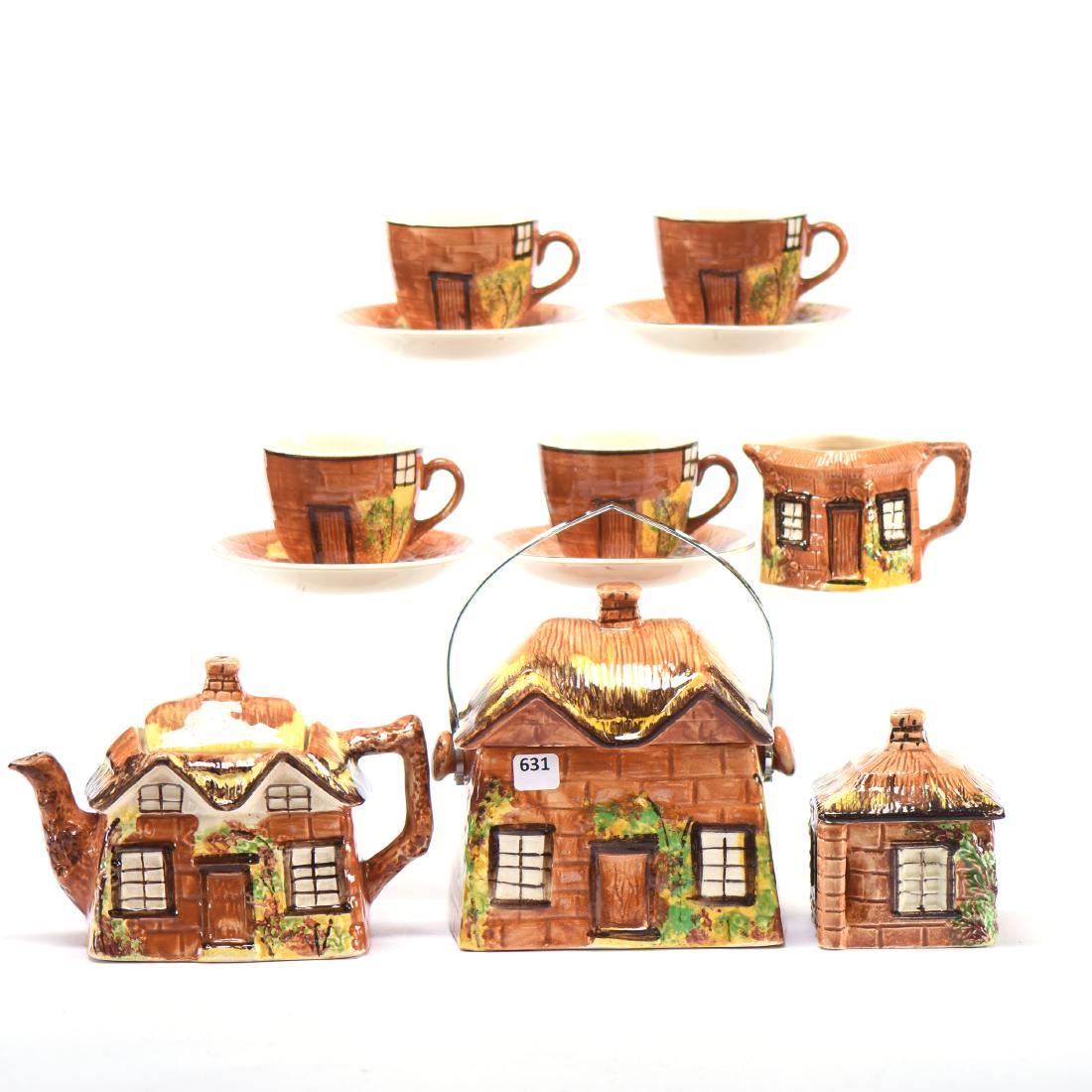 English Figural Cottage Ware Set - (12) Pieces - (1 of 3)