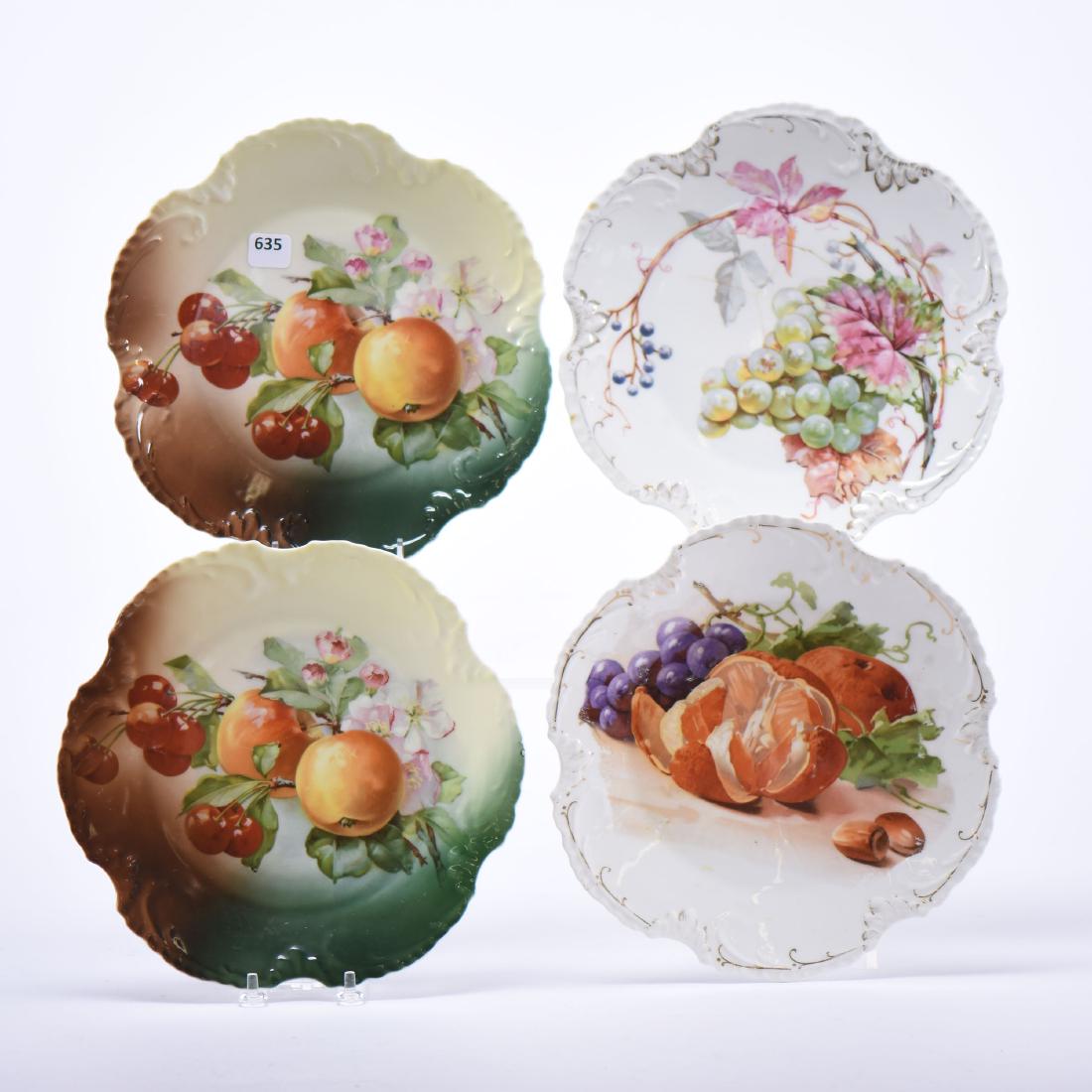 (4) Assorted Bavaria Plates with Fruit Decor -9.5" (1 of 3)