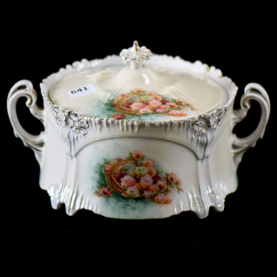 Cracker Jar - Unmarked Prussia - 5" X 8.5" (1 of 2)