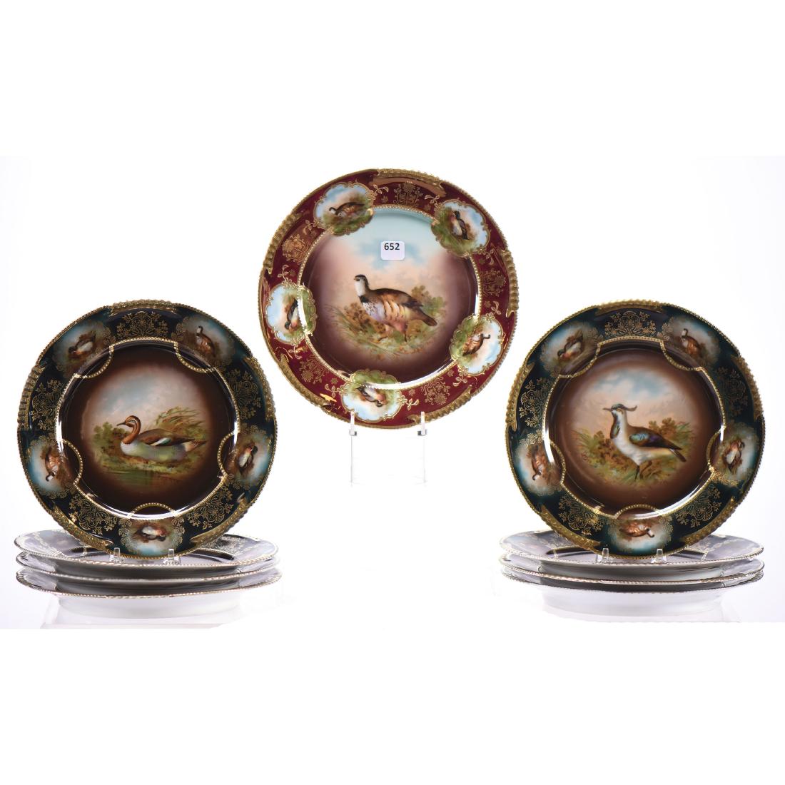 (9) Game Plates - Marked Royal Vienna - 9.75" (1 of 4)