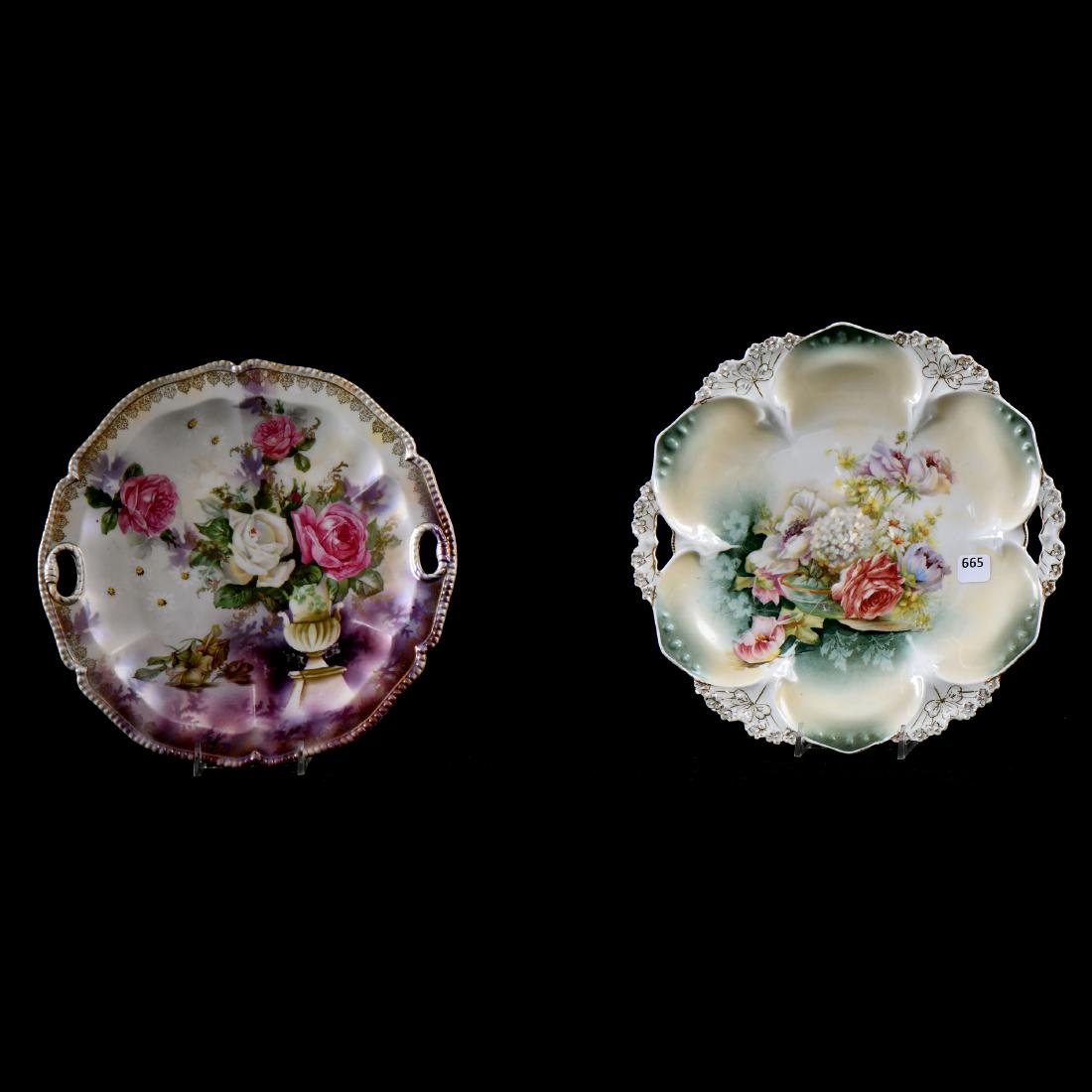 (2) Cake Plates - R.S.Prussia - Approx 11" (1 of 3)