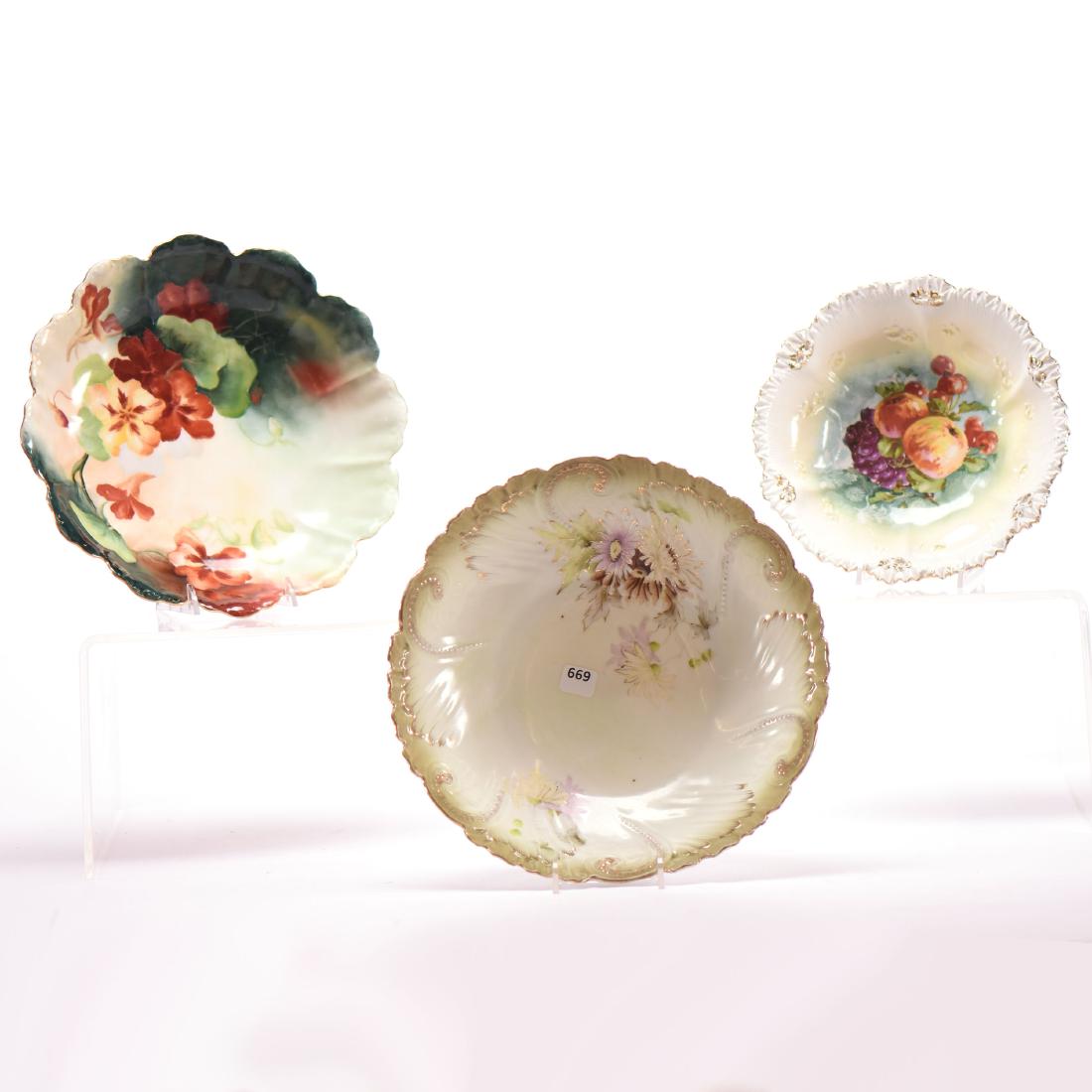 (3) Bowls - Prussia Style - 10.75" to 8.25" (1 of 4)