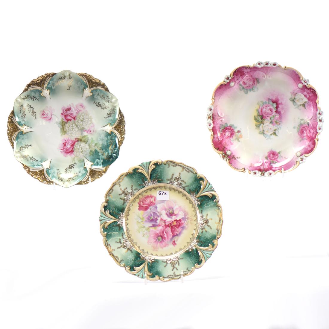 (3) Plates - R.S.Prussia - 8.75" (1 of 4)