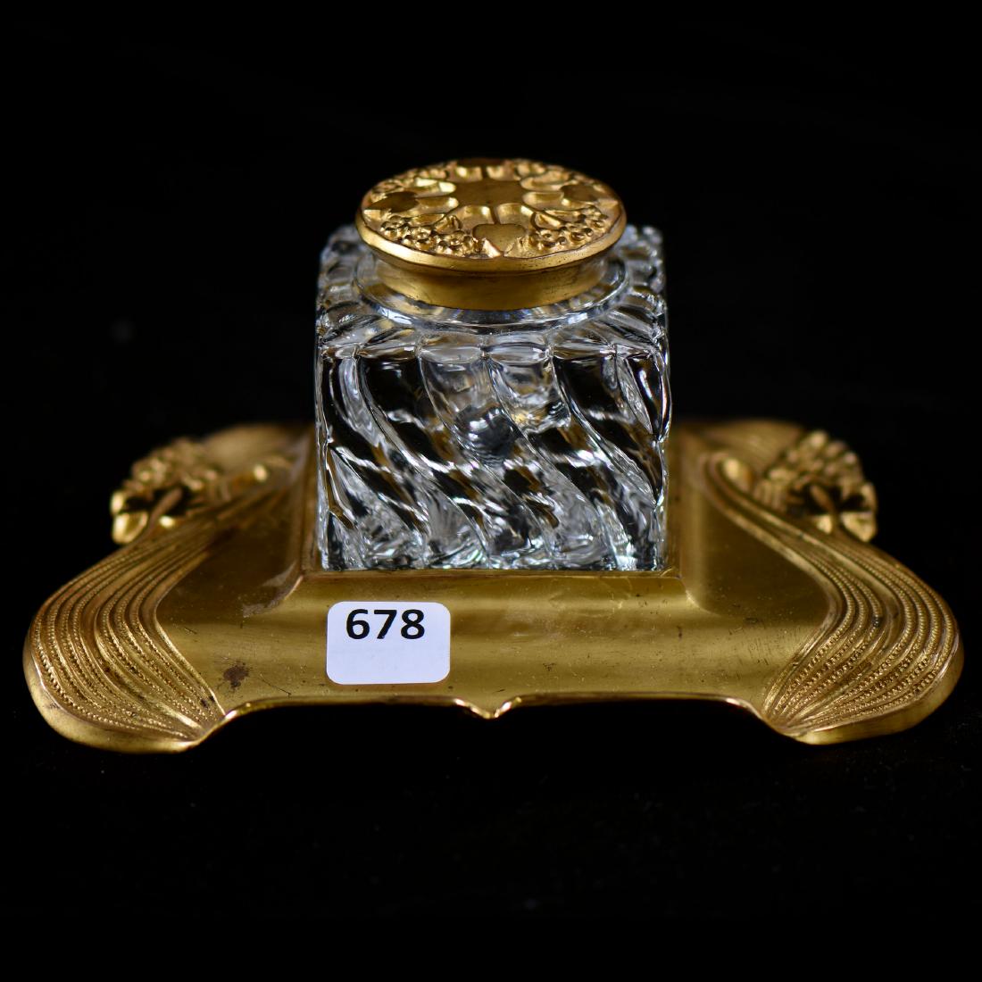 Art Nouveau Inkwell - 3.5" X 6.75" (1 of 3)