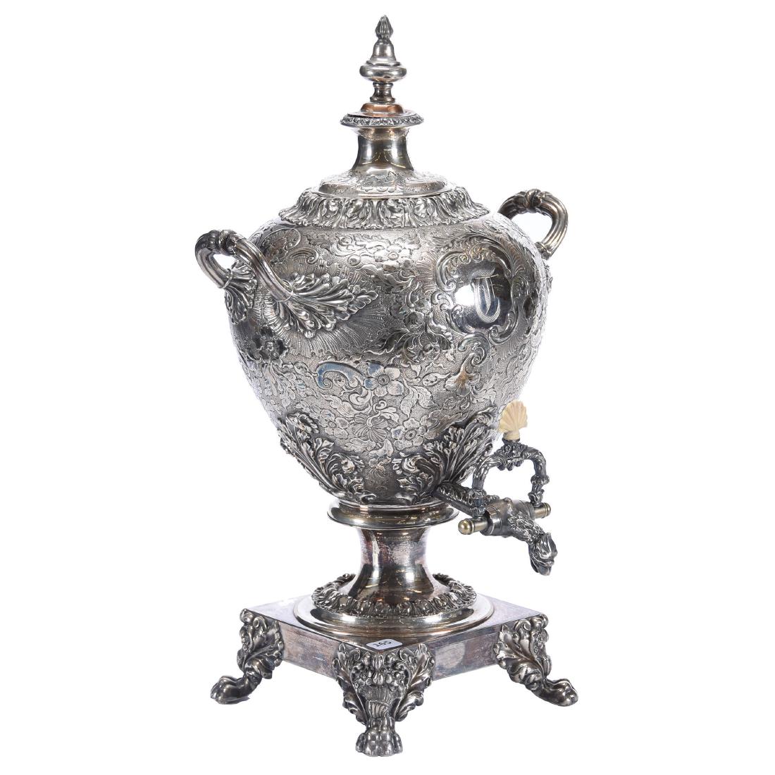 Victorian Silverplate Tea Urn 20" X 12"