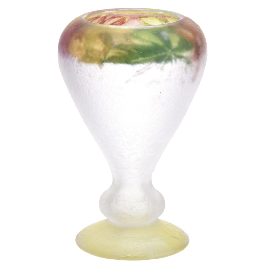 Pairpoint Art Glass Vase Marked Ambero 7.75": Pairpoint Art Glass Vase Marked Ambero - 7.75" - Nice Quality