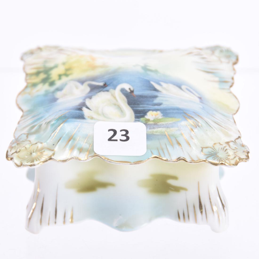 RS Prussia Marked Icicle Mold Covered Box 2.5" X 4" (1 of 3)