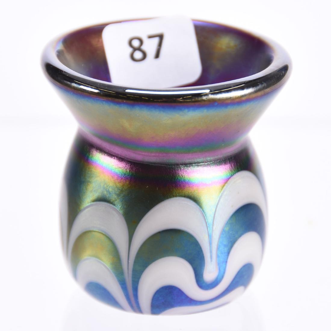 Contemporary Art Glass Toothpick Holder 2.25"