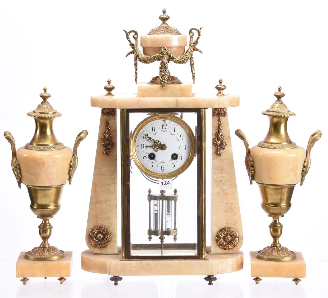 Three Piece French Clock Set 18.5" X 11" Clock (1 of 5)