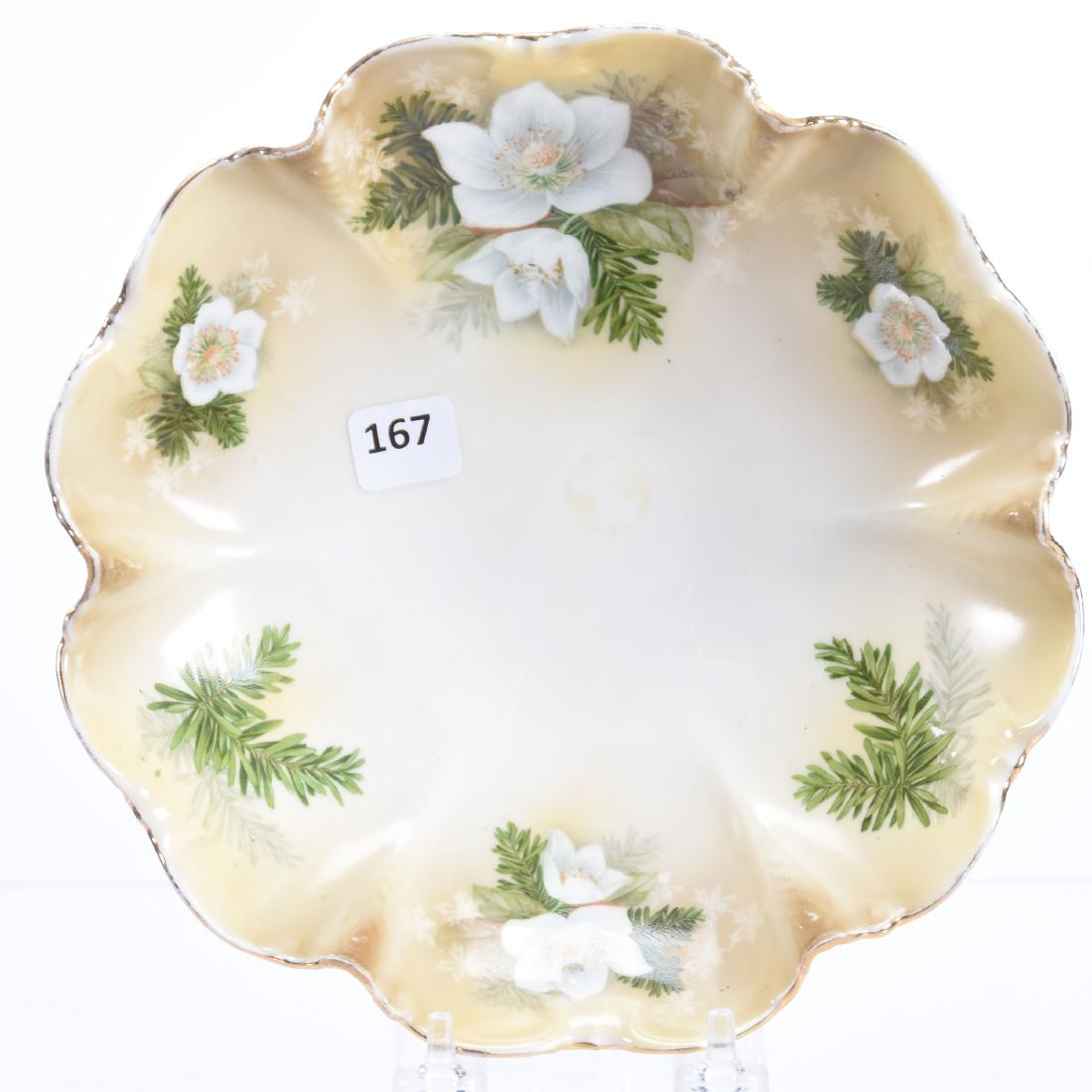 Three Footed Bowl Marked RS Prussia 8.5" (1 of 2)