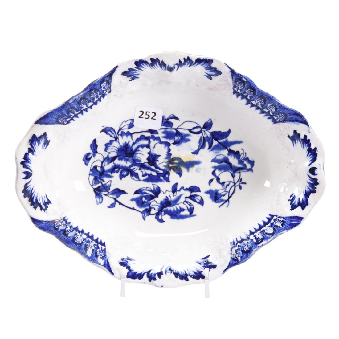 Flow Blue Oval Dish 9.5" X 7.5" (1 of 2)