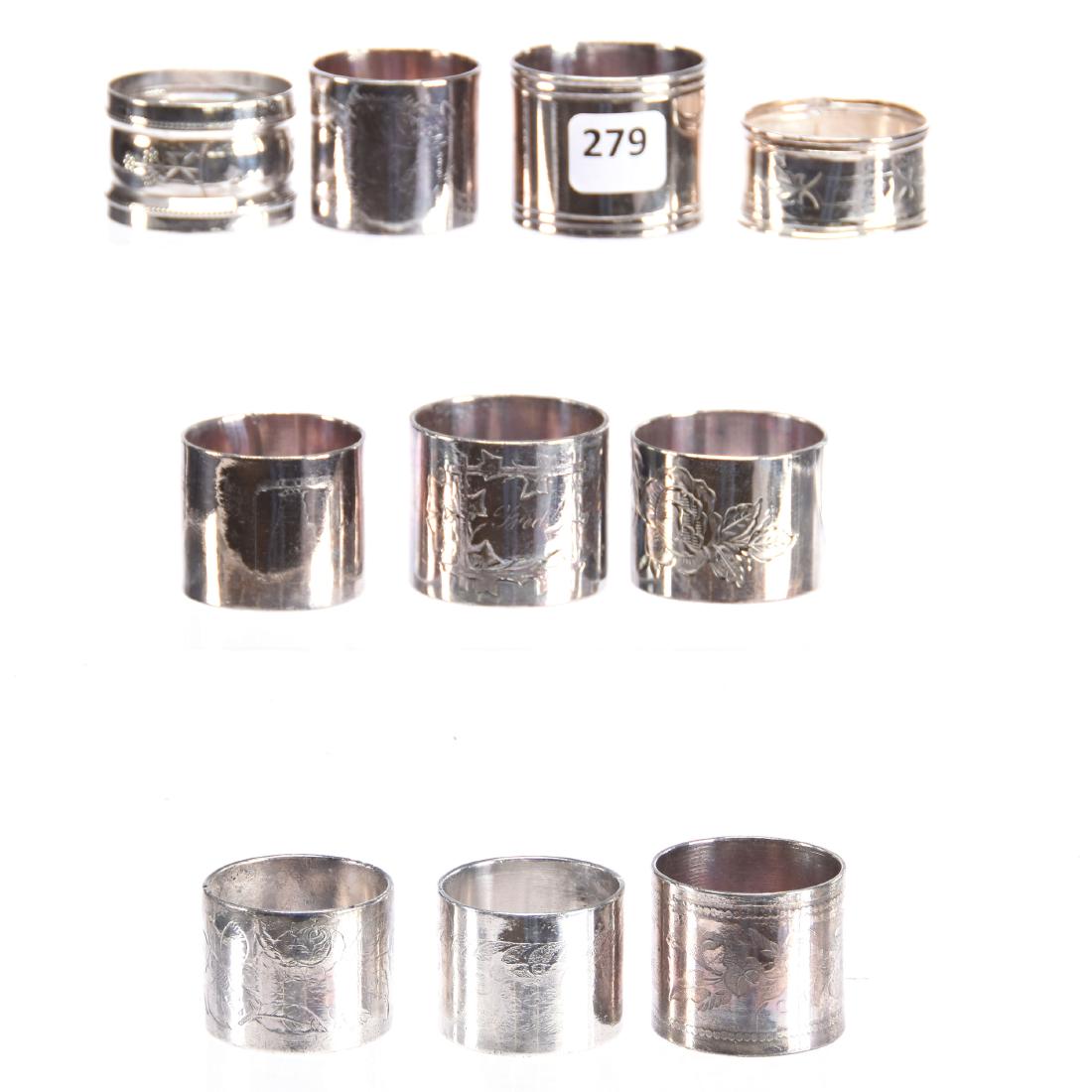 (10) Silverplate Napkin Rings (1 of 4)