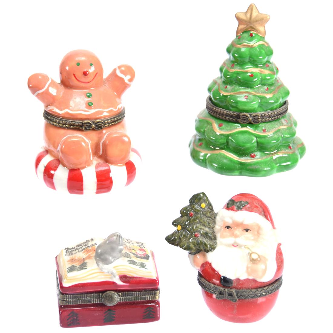 (4) Modern Unmarked Limoges Style Trinket Boxes (1 of 3)