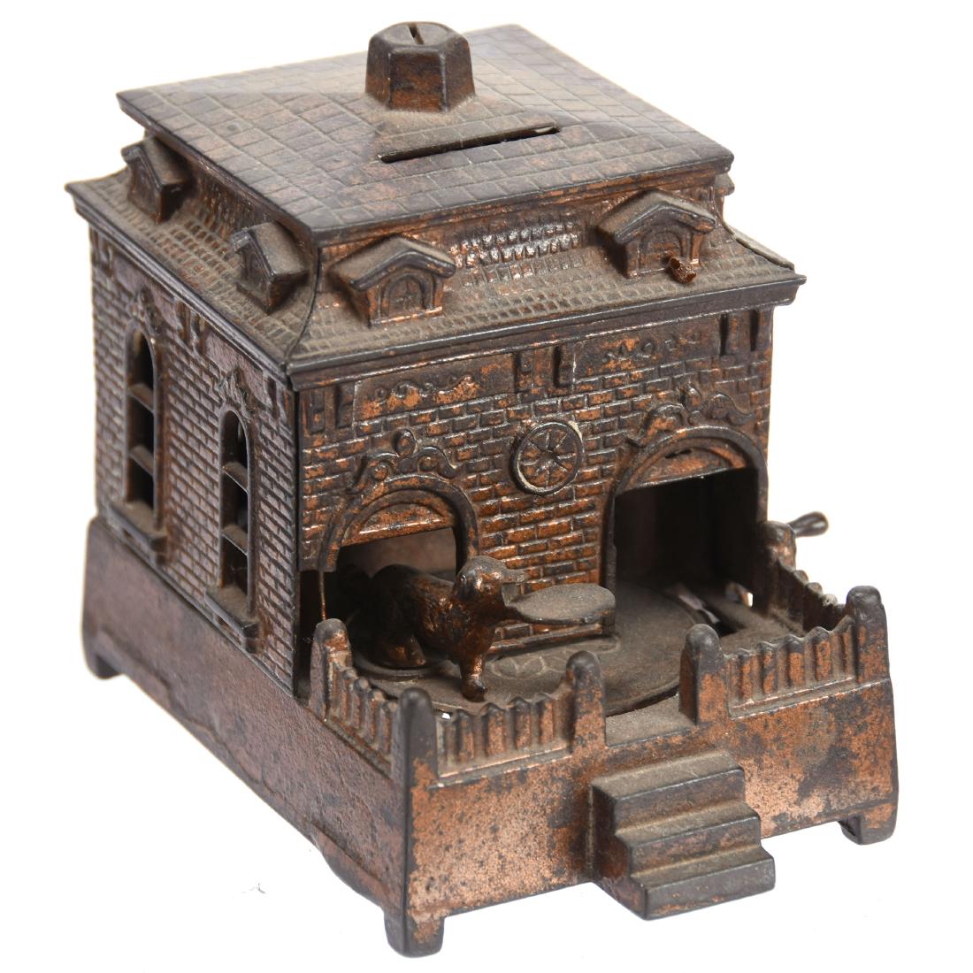 Cast Iron Mechanical Bank 4.5" X 5" (1 of 4)