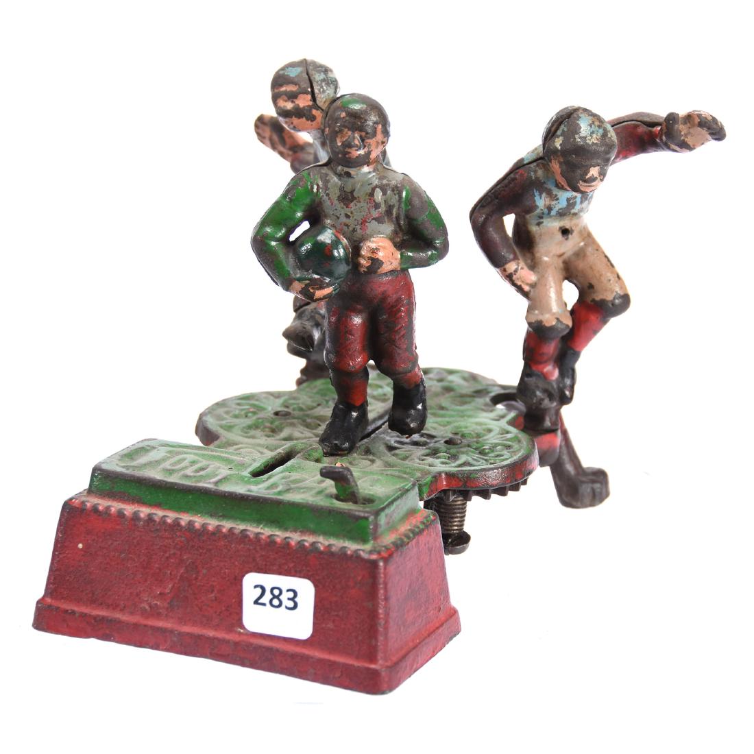 Reproduction Cast Iron Mechanical Bank 6" X 7" (1 of 3)