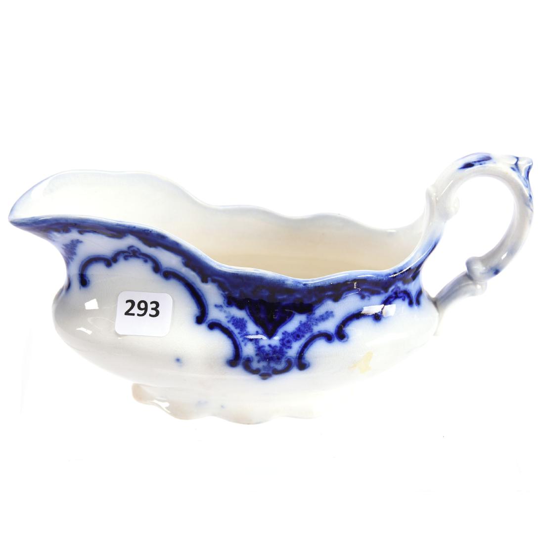 Flow Blue Gravy Boat 4.25" X 8.25" (1 of 3)