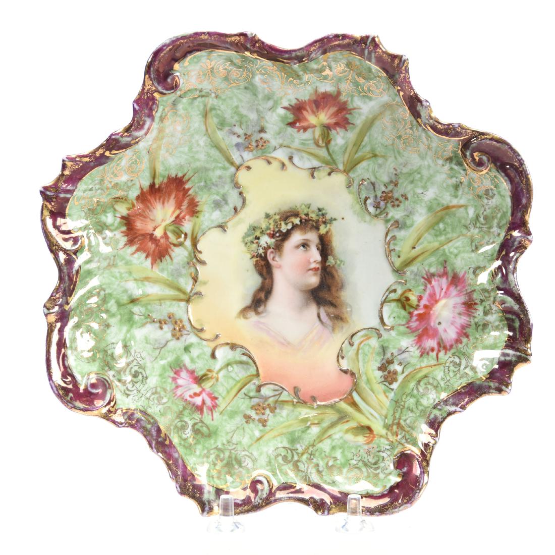 Plate Marked E.S. Royal Saxe 8" (1 of 2)