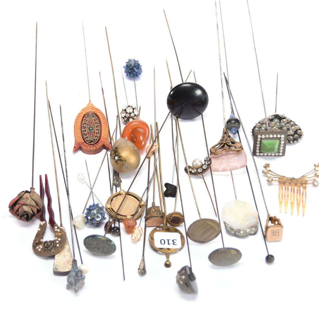 Assortment of Over (30) Victorian Hatpins (1 of 5)