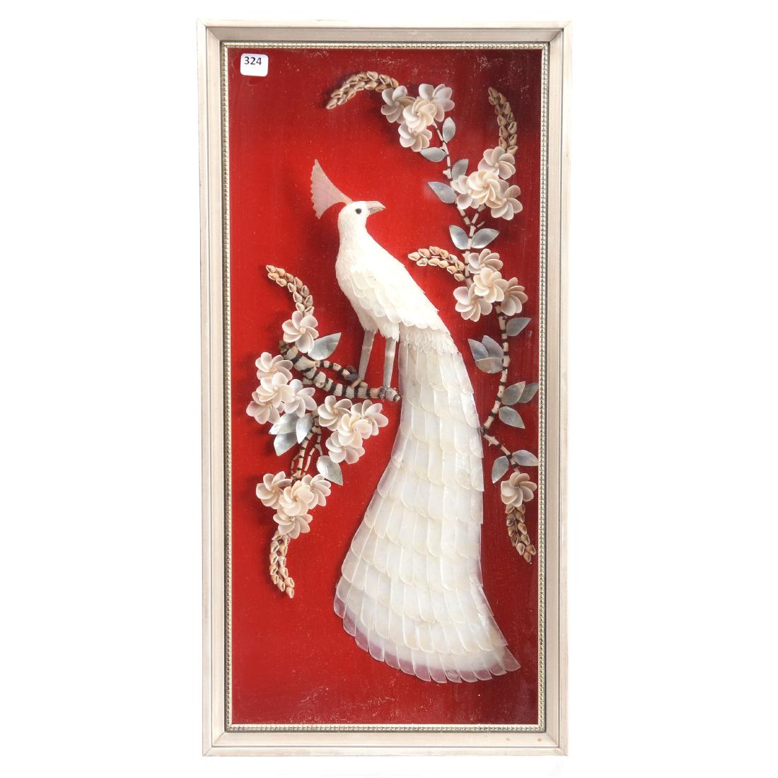 Framed Three-Dimensional Peacock 24" X 12" X 2.5" (1 of 3)