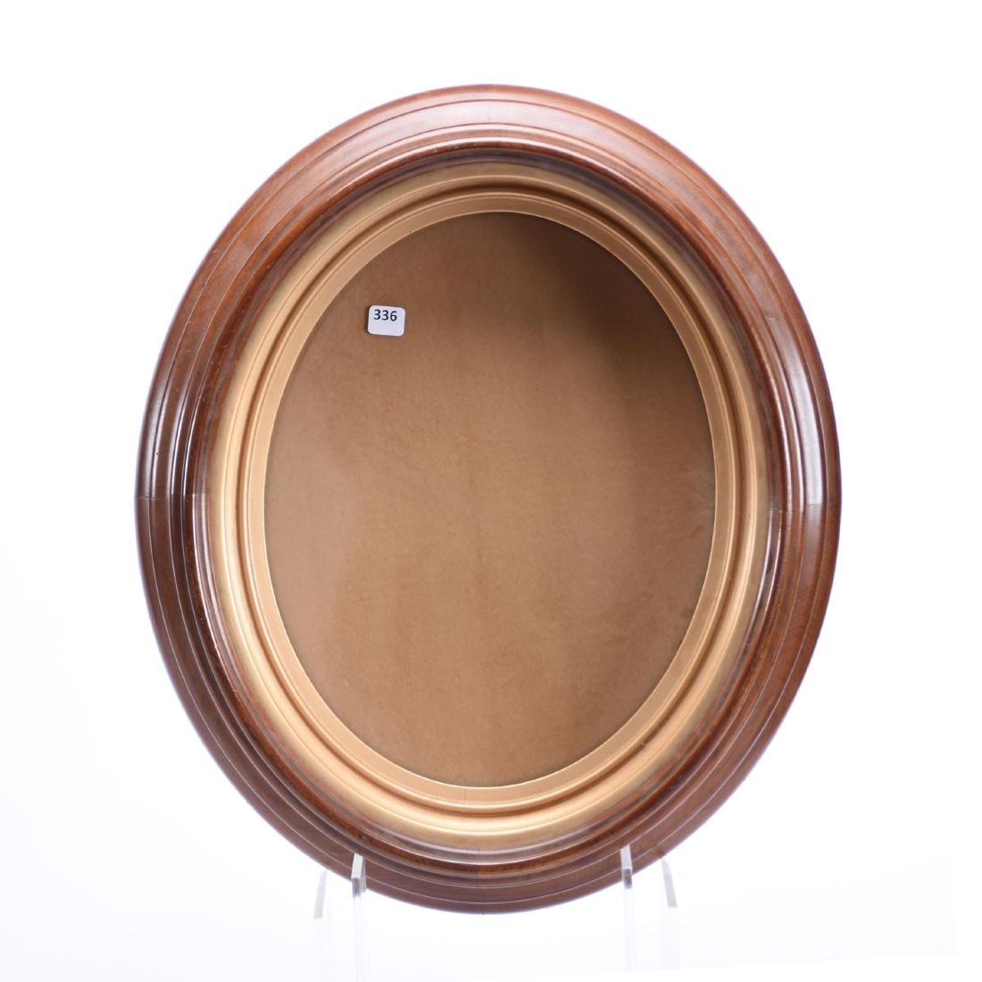 Deep Oval Walnut Frame 4" Deep X 20" X 17" (1 of 1)