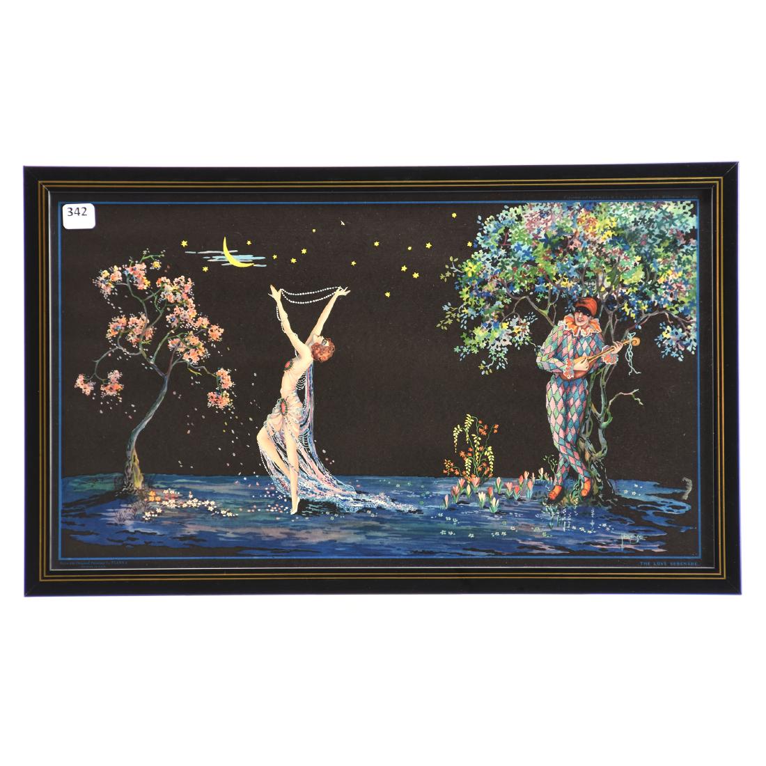 Framed Tsanya Lithograph Print 12" X 20" (1 of 4)