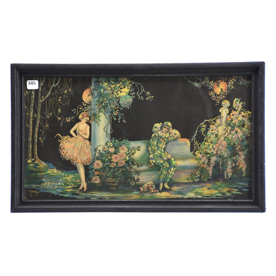 Framed Tsanya Lithograph Print 11.5" X 19.5" (1 of 4)