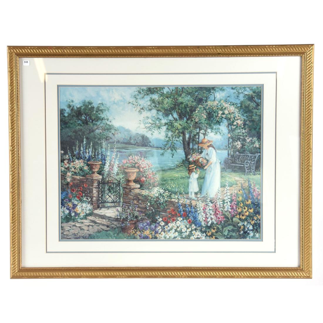 Modern Framed and Matted Print 33" X 43" (1 of 3)