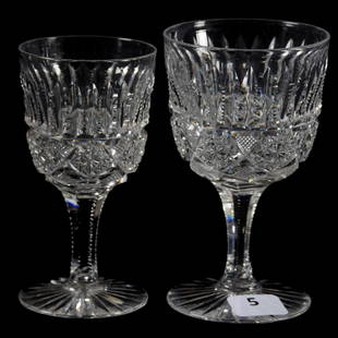 (2) American Brilliant Cut Glass Stems: (2) American Brilliant Cut Glass Stems - Both Stems Are Sylph Pattern by C.F. Monroe - (1) 4.5" X 2.5" - (1) 4.25" X 2.25" *