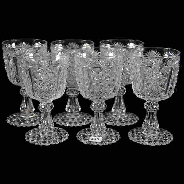 (6) Goblets American Brilliant Cut Glass 6.25" Mar 23, 2019 Woody