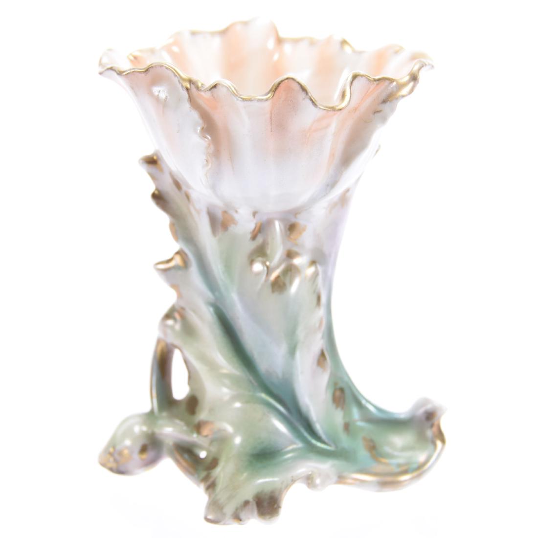 Figural Poppy Hatpin Holder Royal Bayreuth Blue Mark: Figural Poppy Hatpin Holder - Royal Bayreuth Blue Mark - 4.5" - White and Pink Satin Finish