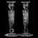 Candlesticks, Star & Fan Motif, Hobstar Foot