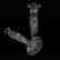 Candlesticks, Star & Fan Motif, Hobstar Foot - 2