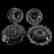 (2) Cheese Dishes, Cluster & Strawberry Diamond Motif - 3