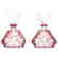 Pair Colognes, Engraved Floral Design