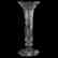 Pedestal Vase, Hawkes, Engraved Aster Floral Motif