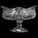 Blown Out Pedestal Dish, Hobstar, Cane, Strawberry
