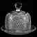 Cheese Dish, Crosscut Diamond & Fan Motif