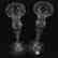 Pair Candlesticks, Engraved Floral & Garland Motif - 2