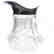 Water Pitcher, Prism Cut Body, Large Hobstars