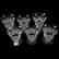 (6) Punch Cups, Hobstar & Star Motif - 2