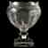Pedestal Rose Bowl, Engraved Waterlily Design
